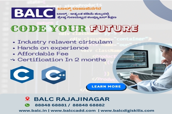Advantages in Finding a Job by Learning C and C++ at BALC Software Training Centre in Rajajinagar, Bengaluru.