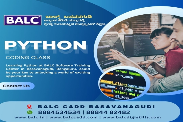 Python: Simple Power. Start at BALC Software Training Centre Basavanagudi, Bengaluru.